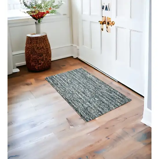 39 X 63 Blue Wool Rug Photo 1