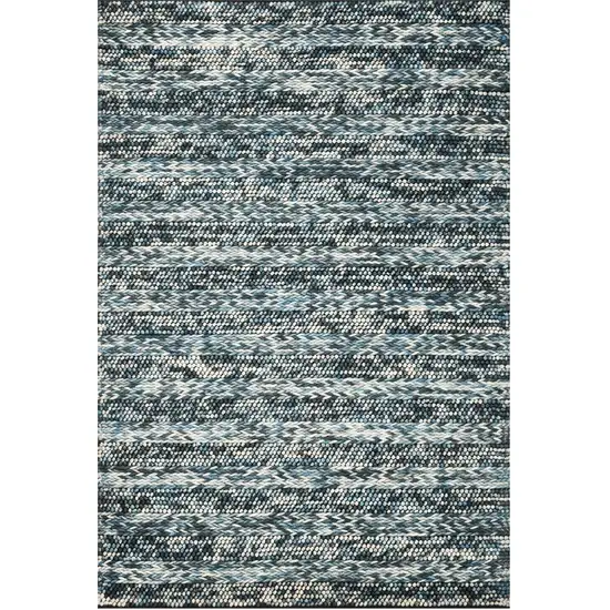 39 X 63 Blue Wool Rug Photo 2