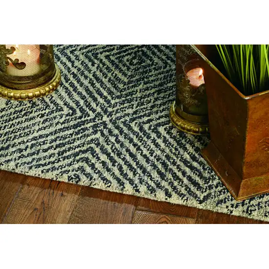 Blue Wool Rug Photo 4