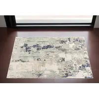 Photo of Blue and Beige Abstract Area Rug