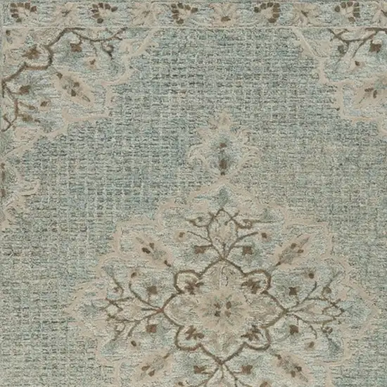 Blue Wool Hand Tufted Area Rug Photo 7