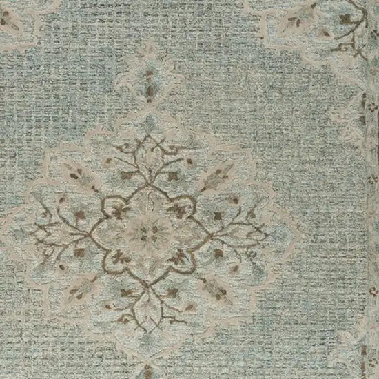 Blue Wool Hand Tufted Area Rug Photo 7