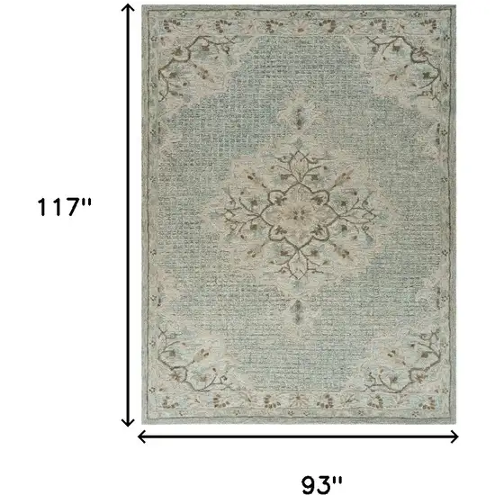 Blue Wool Hand Tufted Area Rug Photo 3