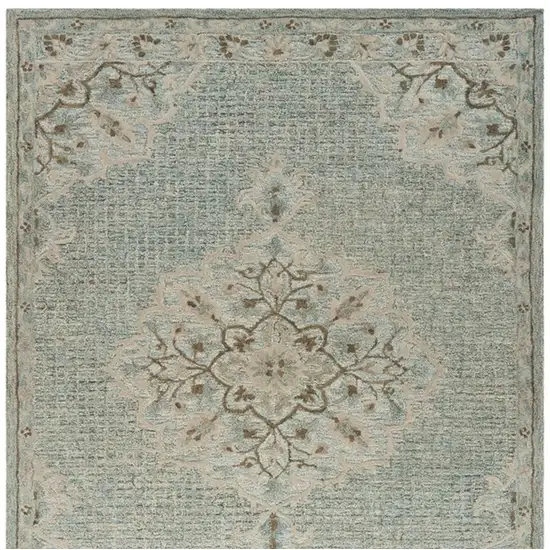 Blue Wool Hand Tufted Area Rug Photo 8