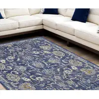 Photo of Blue and Beige Floral Power Loom Area Rug