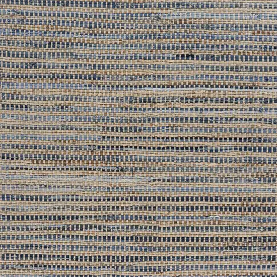 Blue and Beige Striped Area Rug Photo 2