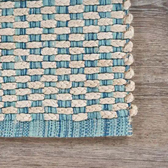 Blue and Beige Toned Area Rug Photo 5
