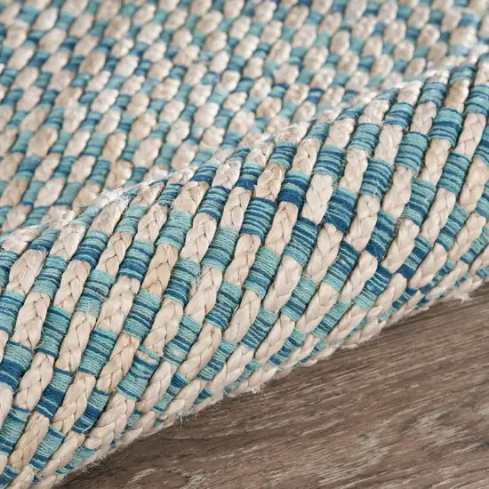 Blue and Beige Toned Area Rug Photo 4