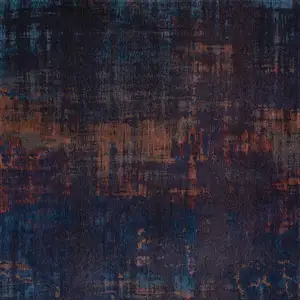 Photo of Blue and Brown Abstract Non Skid Area Rug