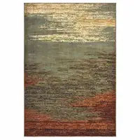 Photo of Blue and Brown Distressed Area Rug