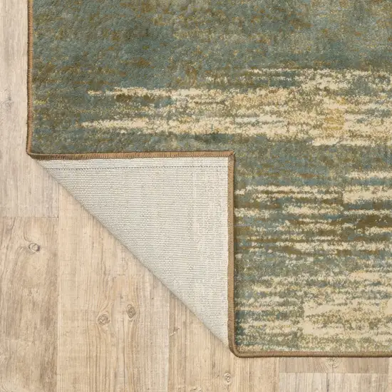 Blue and Brown Distressed Area Rug Photo 9