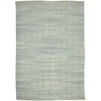 Photo of Blue and Brown Geometric Flatweave Handmade Area Rug