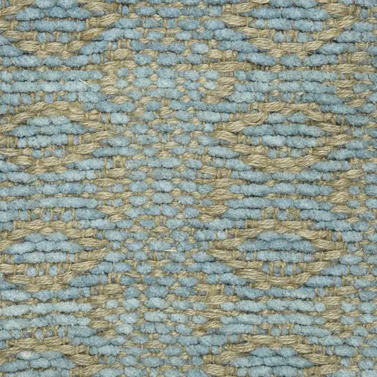 Blue and Brown Geometric Flatweave Handmade Area Rug Photo 8