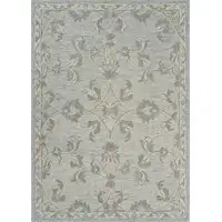 Photo of Blue and Cream Filigree Area Rug