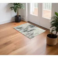 Photo of Blue and Gray Abstract Area Rug