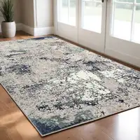 Photo of Blue and Gray Abstract Area Rug