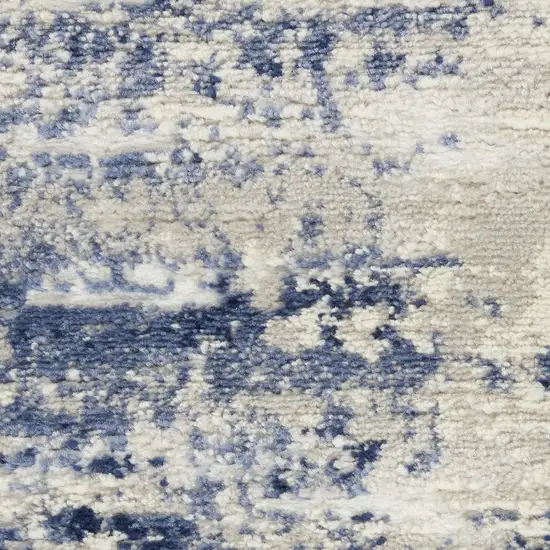 Blue and Gray Abstract Area Rug Photo 9