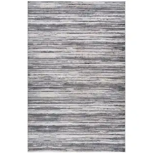 Photo of Blue and Gray Abstract Distressed Area Rug