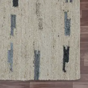 Photo of Blue and Gray Abstract Hand Woven Area Rug