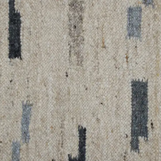 Blue and Gray Abstract Hand Woven Area Rug Photo 9