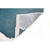 Photo of Blue and Gray Abstract Non Skid Area Rug