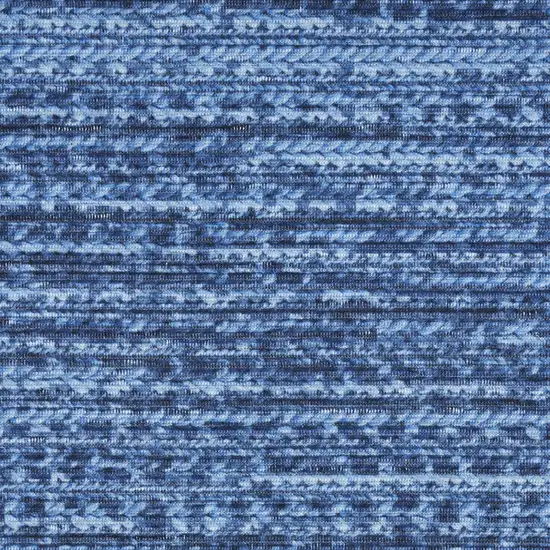 Blue and Gray Abstract Power Loom Washable Non Skid Area Rug Photo 8