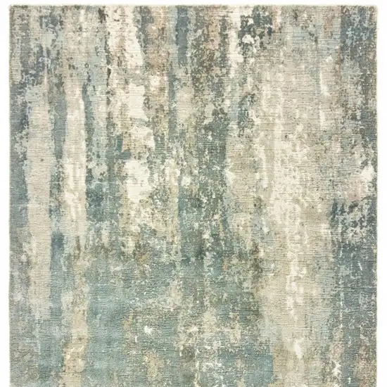 Blue and Gray Abstract Splash Indoor Area Rug Photo 5