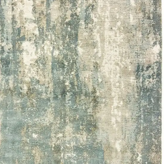 Blue and Gray Abstract Splash Indoor Area Rug Photo 4