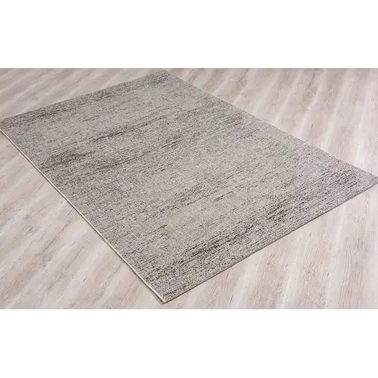 Blue and Gray Distressed Runner Rug Photo 9