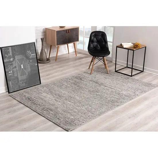 Blue and Gray Distressed Runner Rug Photo 4