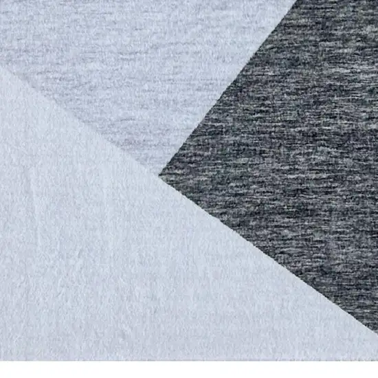 Blue and Gray Geometric Area Rug Photo 6