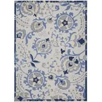 Photo of Blue and Gray Indoor Outdoor Area Rug