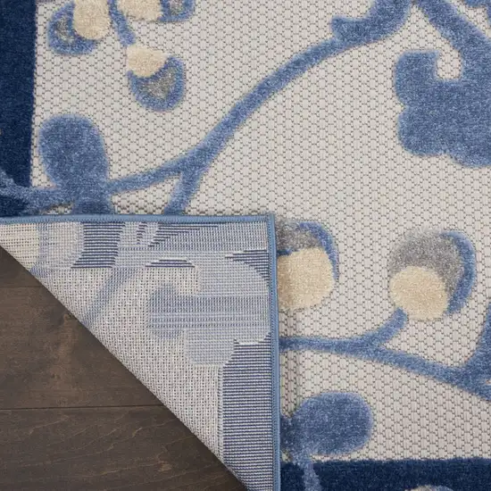 Blue and Gray Indoor Outdoor Area Rug Photo 9