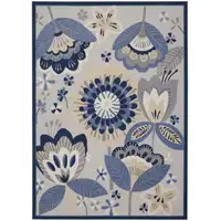 Photo of Blue and Gray Indoor Outdoor Area Rug