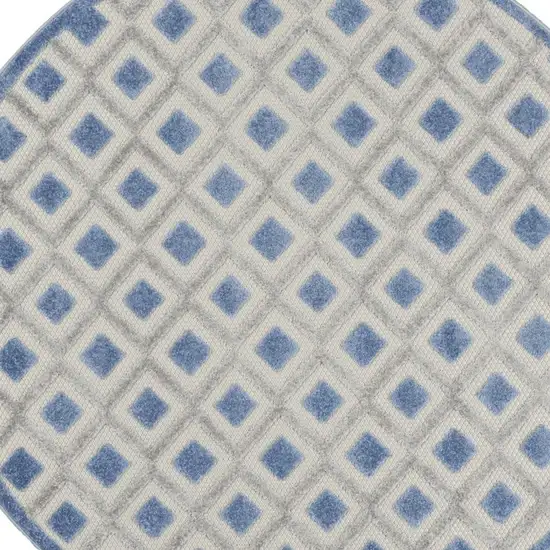 Blue and Gray Indoor Outdoor Area Rug Photo 11