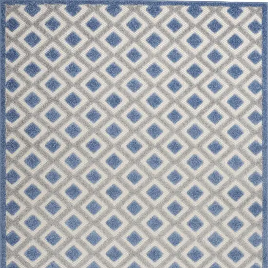 Blue and Gray Indoor Outdoor Area Rug Photo 9