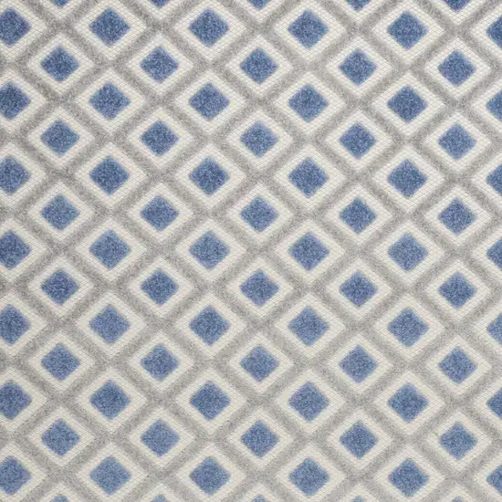 Blue and Gray Indoor Outdoor Area Rug Photo 8