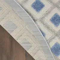 Photo of Blue and Gray Indoor Outdoor Area Rug