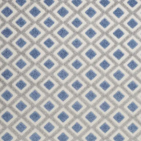 Blue and Gray Indoor Outdoor Area Rug Photo 8