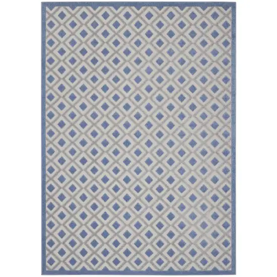 Blue and Gray Indoor Outdoor Area Rug Photo 8