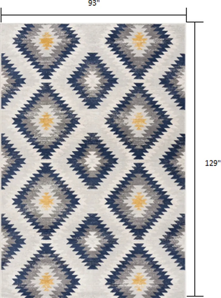 Blue and Gray Kilim Pattern Area Rug Photo 1