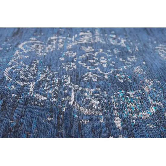 Blue and Gray Medallion Non Skid Area Rug Photo 8