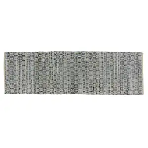 Photo of Blue and Gray Ogee Runner Rug