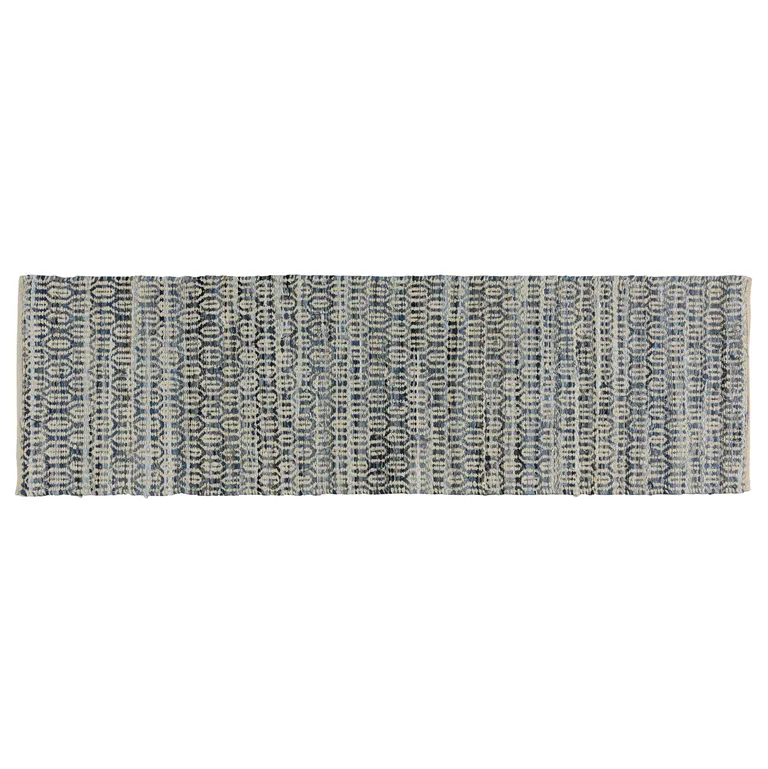 Blue and Gray Ogee Runner Rug Photo 2