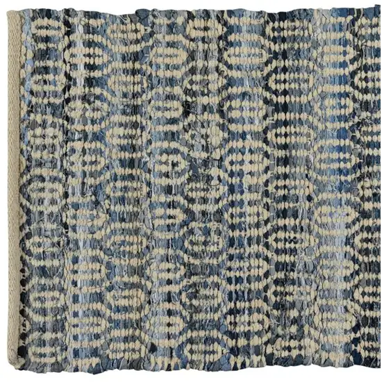 Blue and Gray Ogee Scatter Rug Photo 4