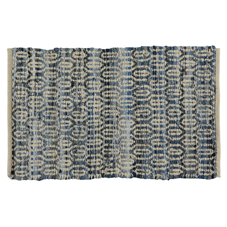 Blue and Gray Ogee Scatter Rug Photo 2