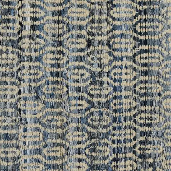 Blue and Gray Ogee Scatter Rug Photo 3