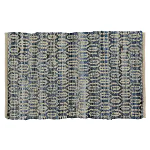 Photo of Blue and Gray Ogee Scatter Rug