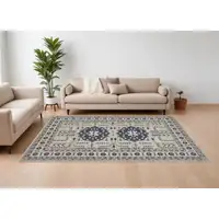 Photo of Blue and Gray Oriental Power Loom Area Rug