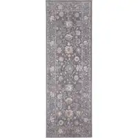 Photo of Blue and Gray Oriental Power Loom Runner Rug
